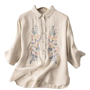 トップス Triacetate floral Embroidery Blouse ZXZY Women Embroidered Off Shoulder Long Sleeve Bohemian